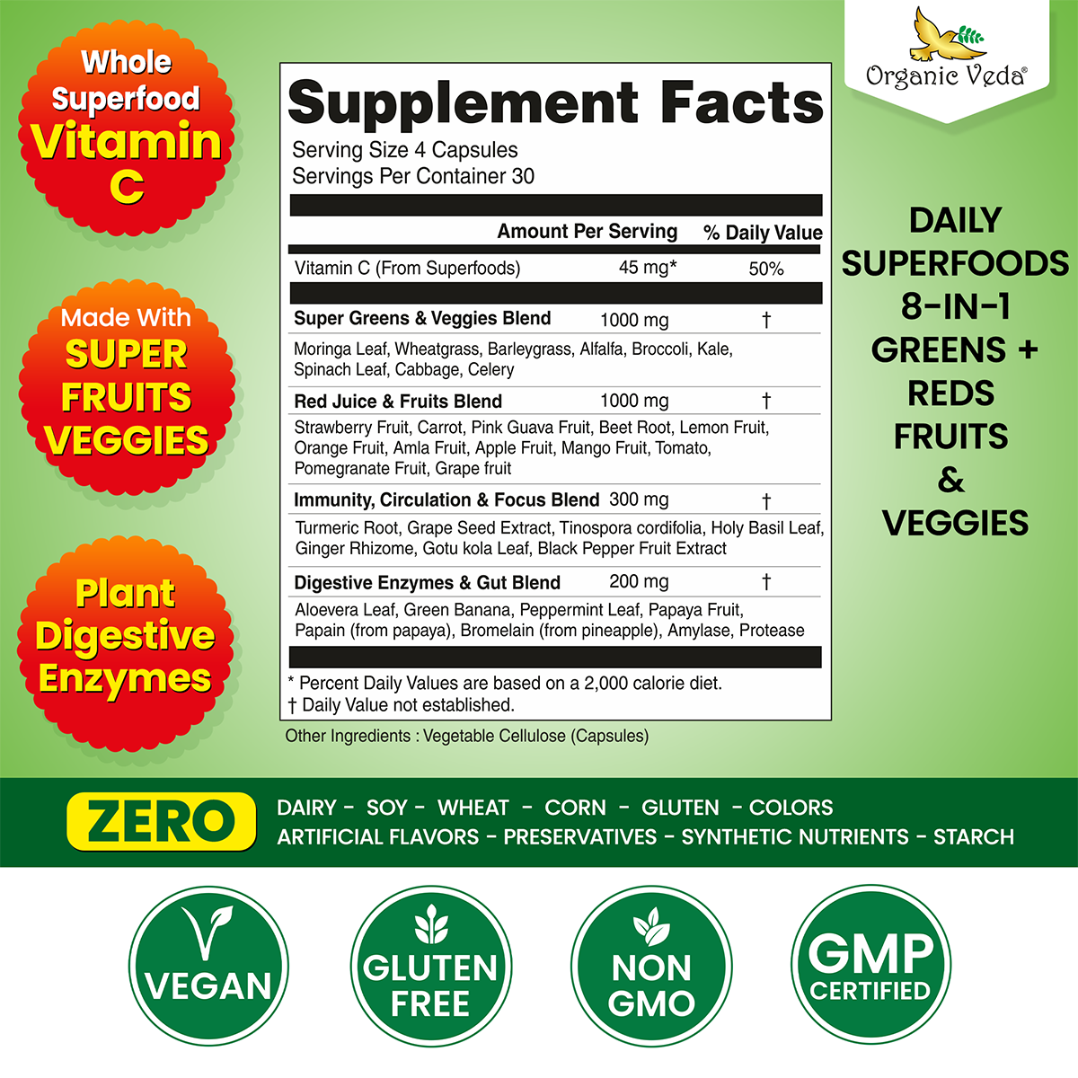 Superfoods Greens + Reds - Fruits & Veggies
