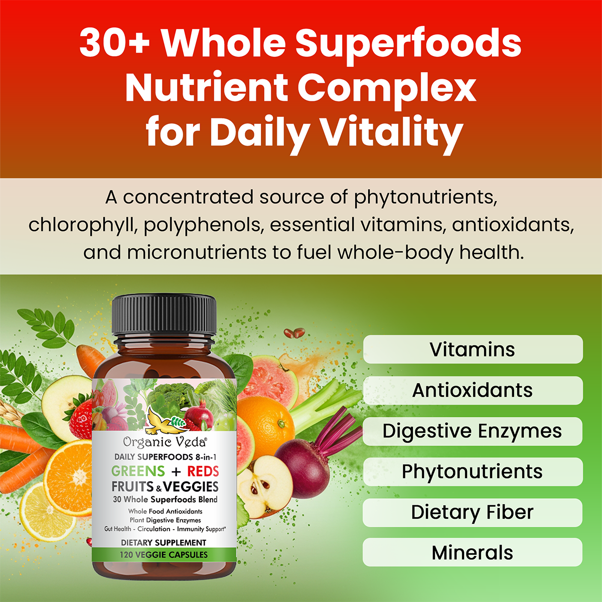 Superfoods Greens + Reds - Fruits & Veggies