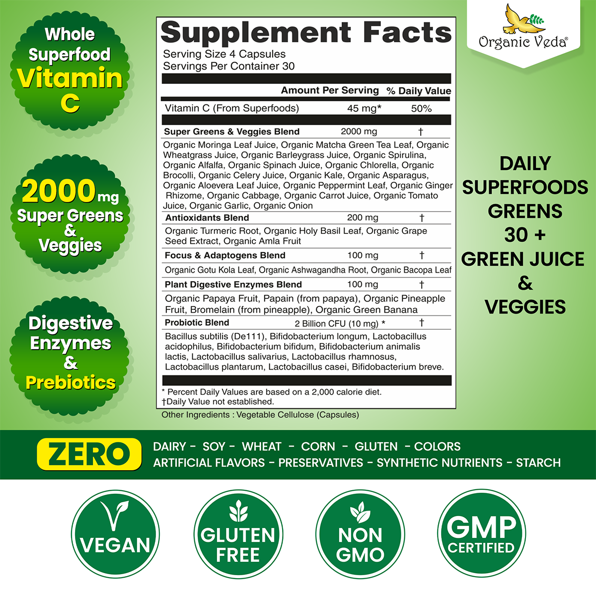 Superfoods Greens - 30+ Green Juices & Veggies