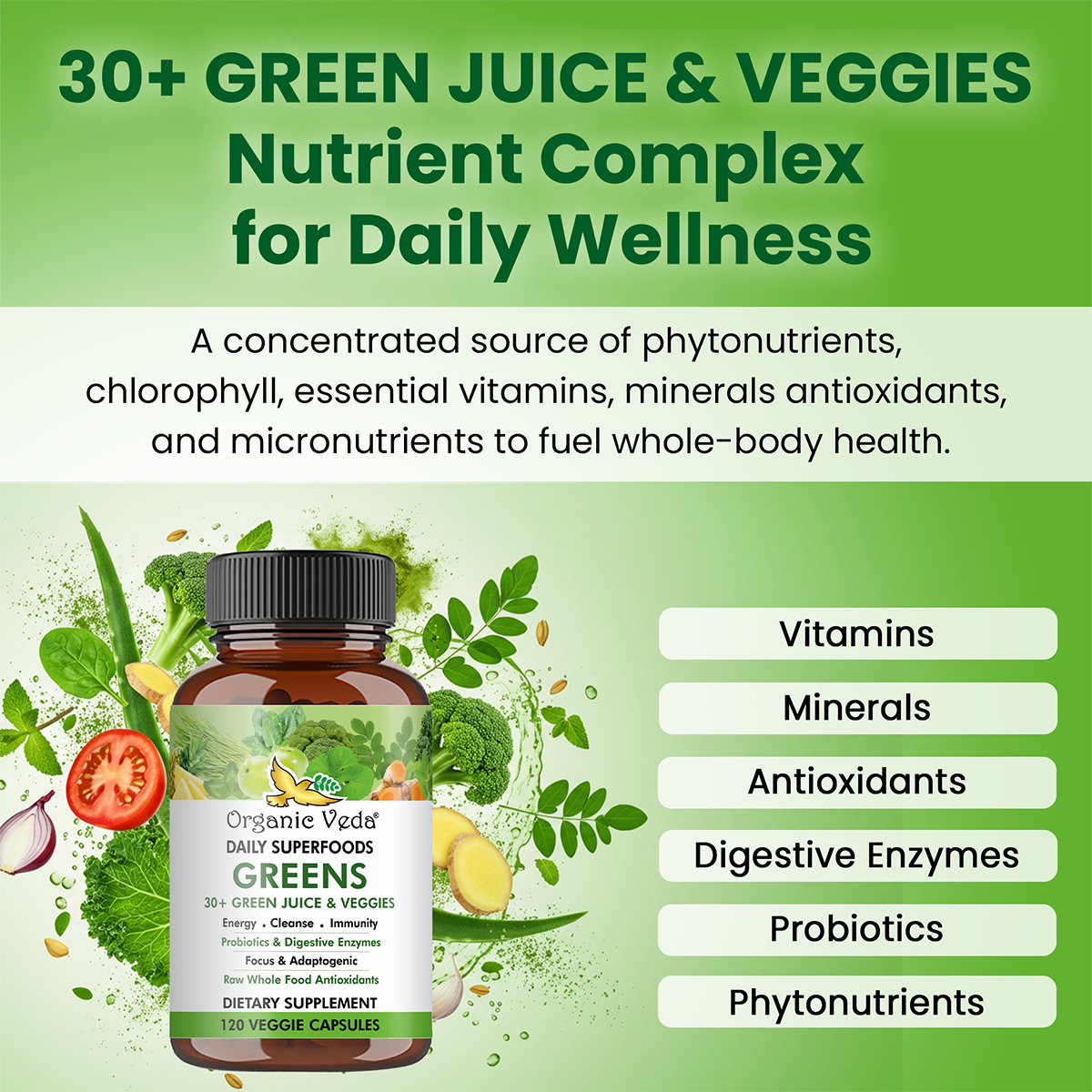 Superfoods Greens - 30+ Green Juices & Veggies