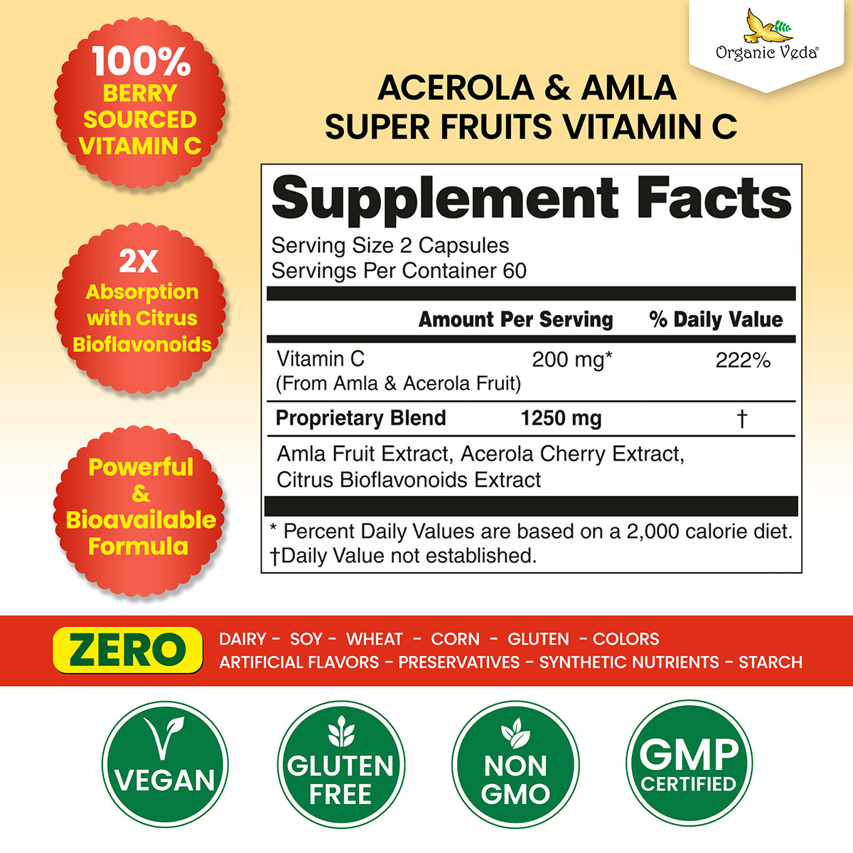 Acerola and Amla Vitamin C Capsules