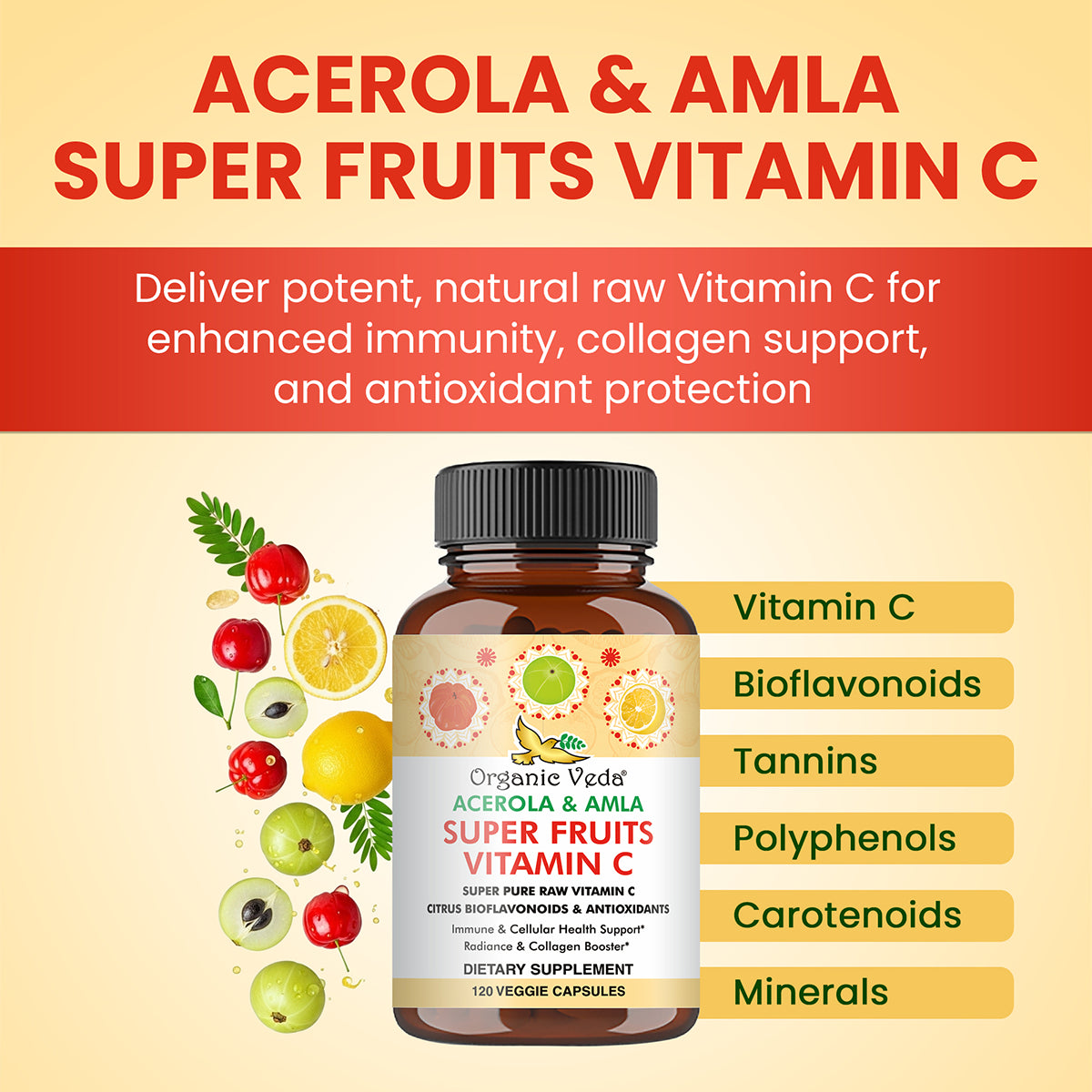 Acerola and Amla Vitamin C Capsules