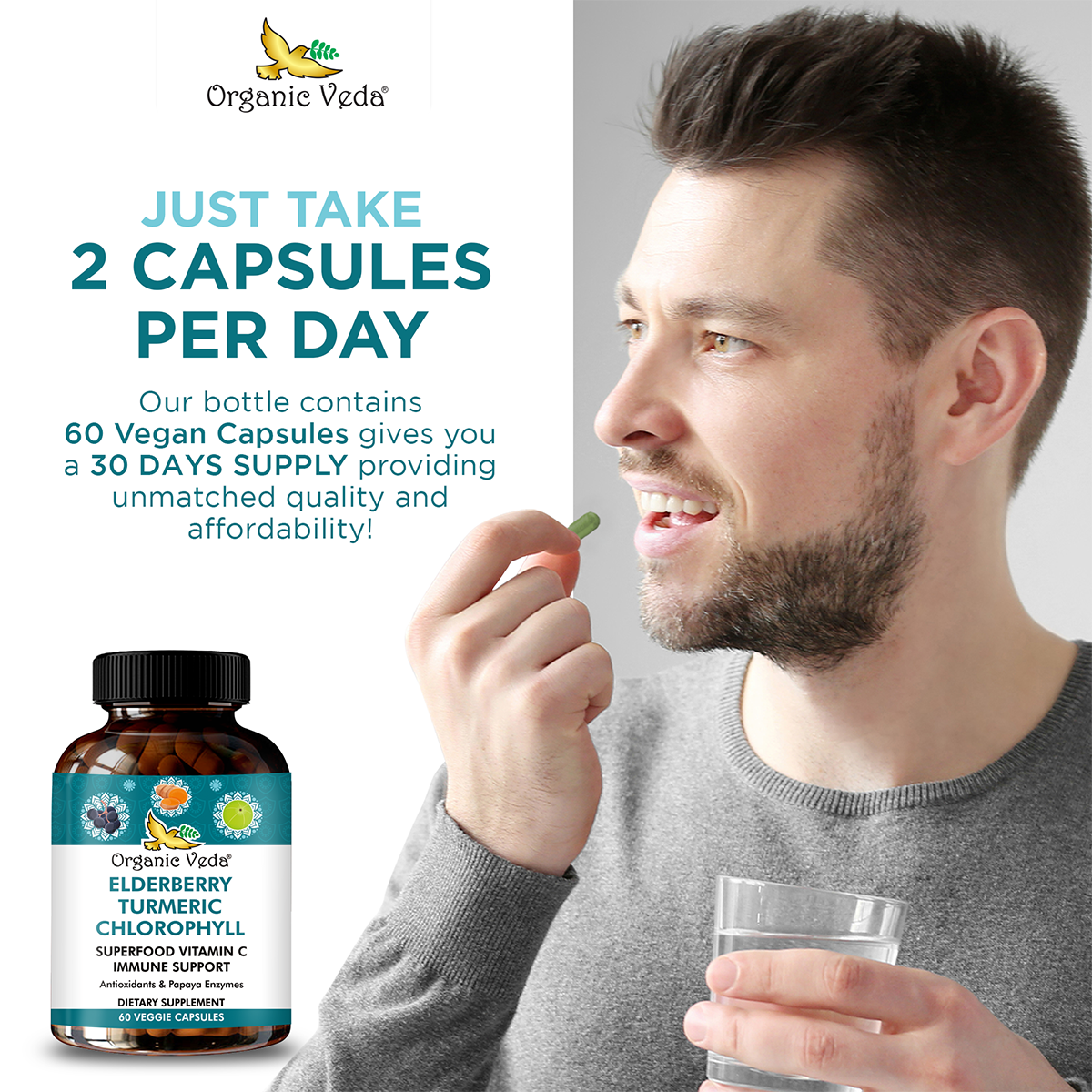 Elderberry Turmeric Chlorophyll Immune Capsules