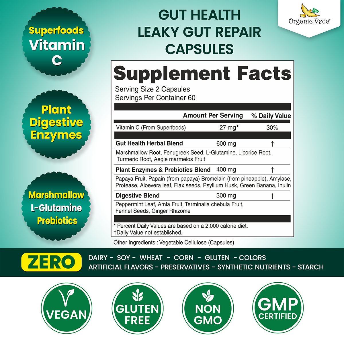 Gut Health Leaky Gut Repair Capsules