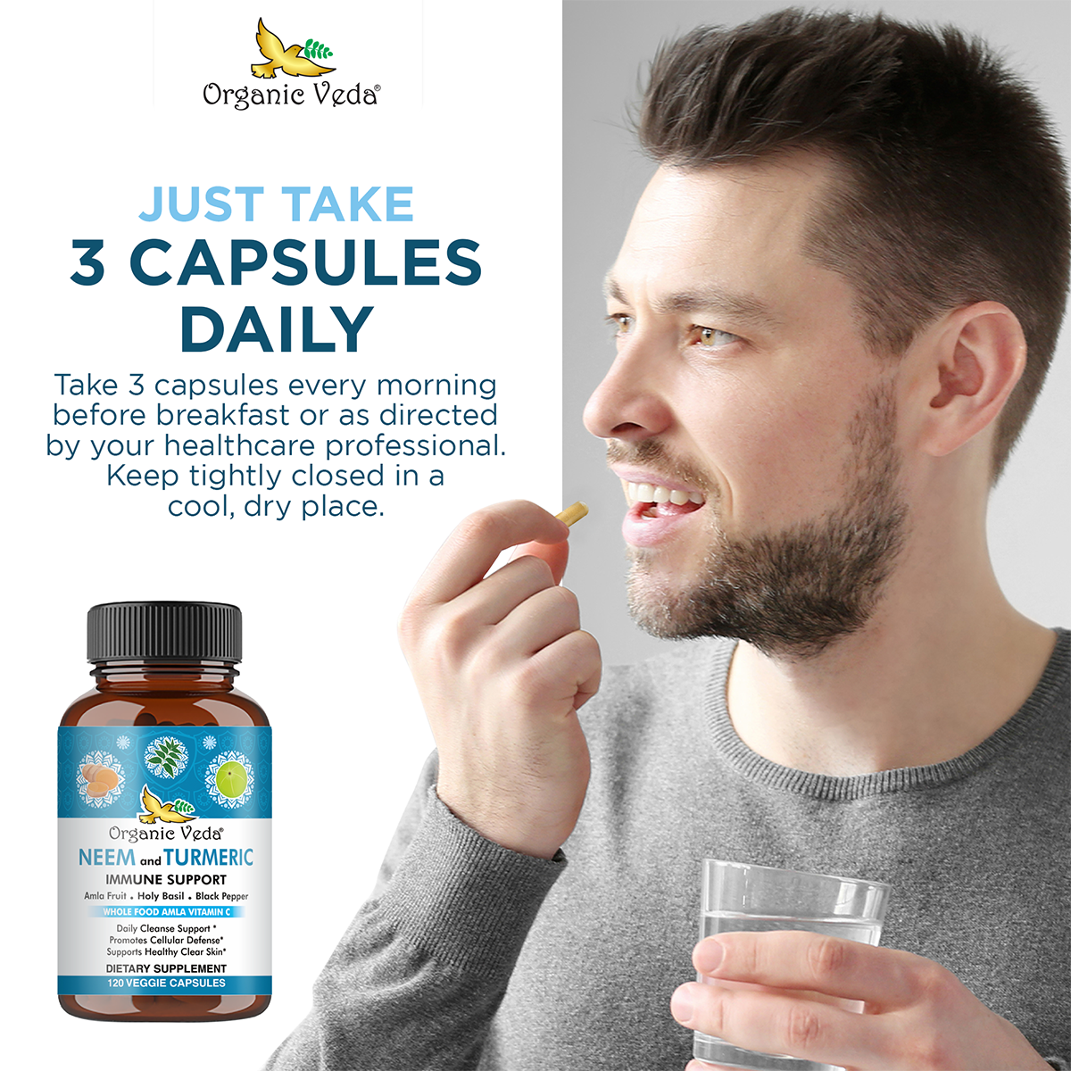 Neem & Turmeric Immune Support Capsules