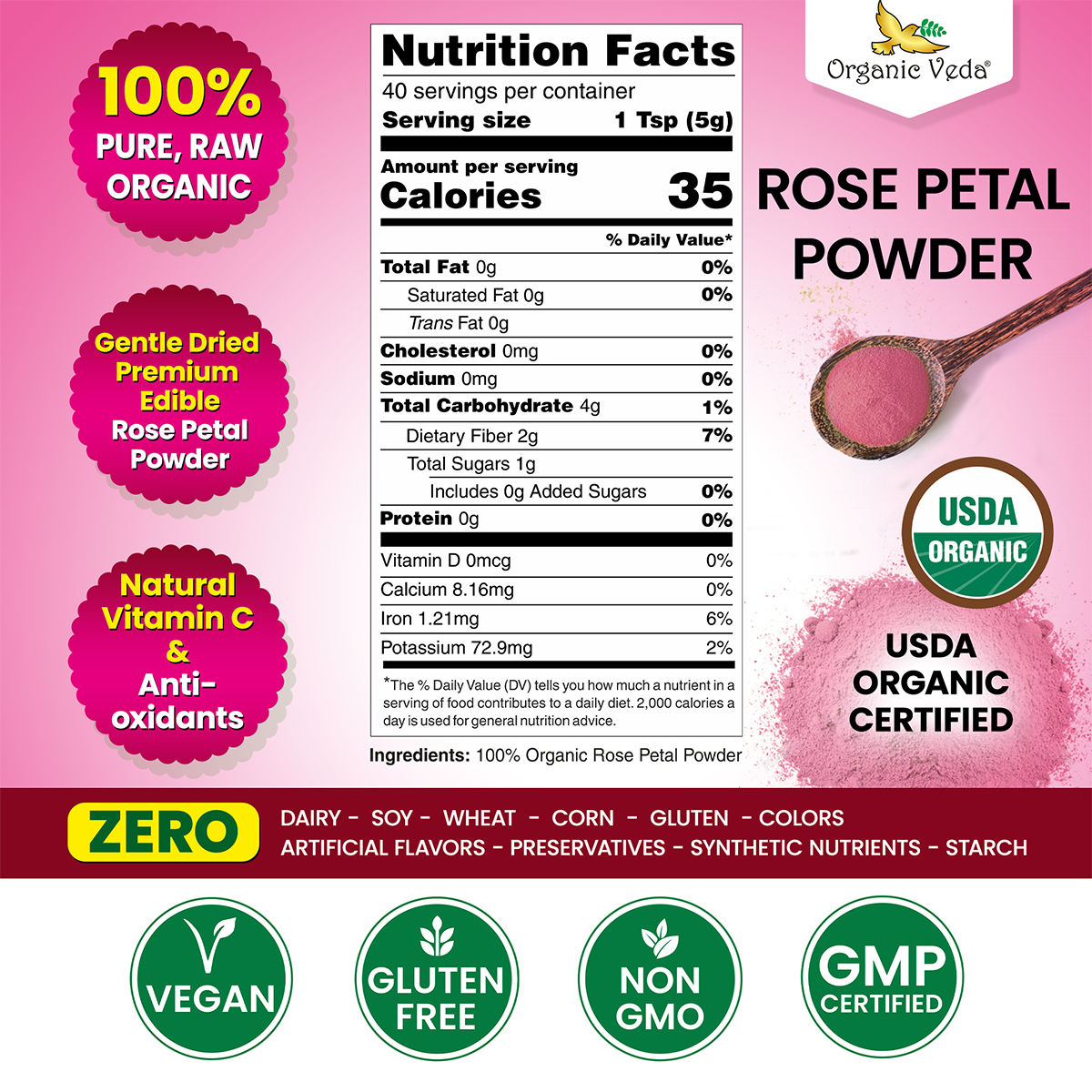 Rose Petal Powder