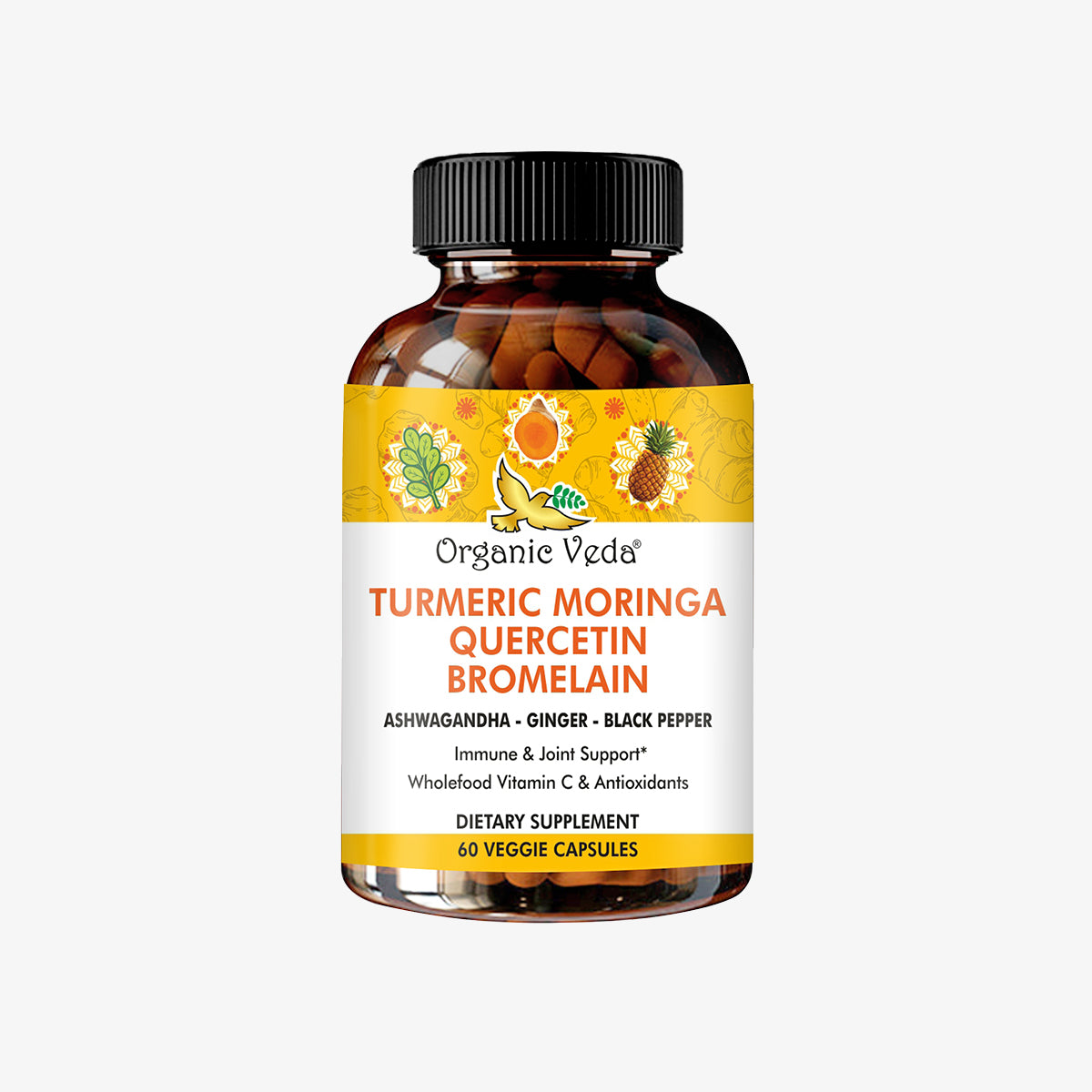 Turmeric Moringa Quercetin Bromelain Capsules