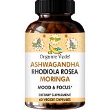 Ashwagandha Rhodiola Rosea Moringa Mood & Focus Capsules 60 Count Main Image