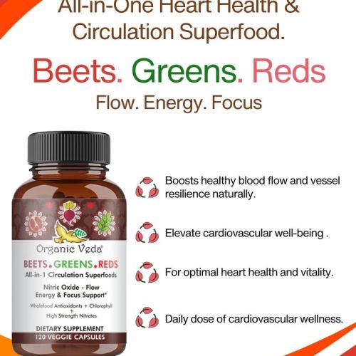 Beets – Greens – Reds All in 1 Circulation Superfoods Capsules