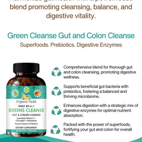 Greens Cleanse – Gut & Colon Cleanse Capsules